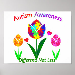 Poster Tulipe de sensibilisation sur l'autisme