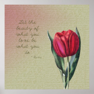 Poster Tulipe inspirée de beauté