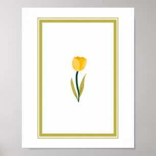 Poster Tulipe jaune