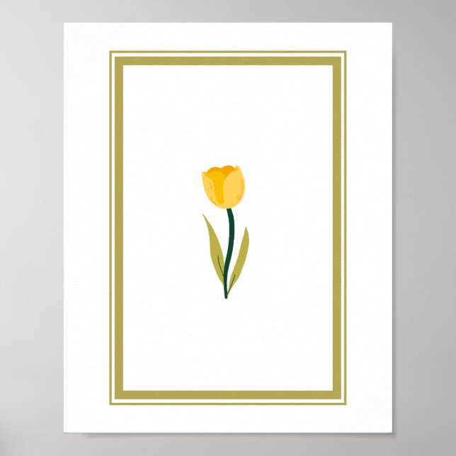 Poster Tulipe jaune (Devant)