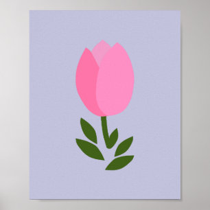 Poster Tulipe rose et violette