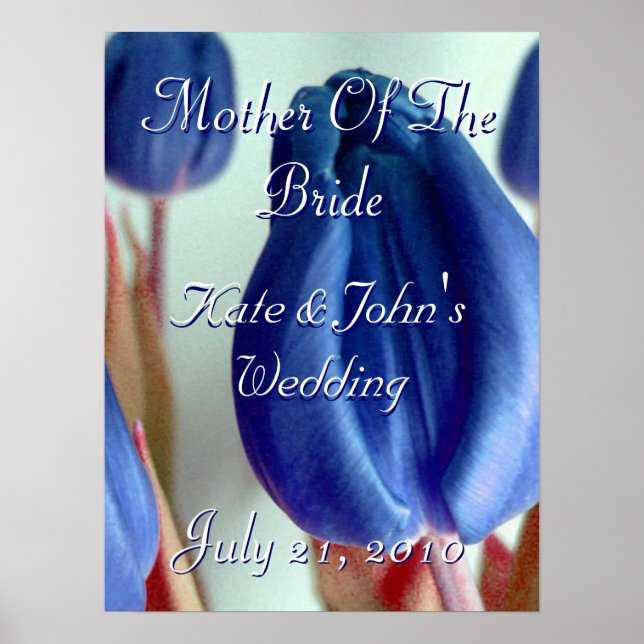 Poster Tulipes bleues (Devant)