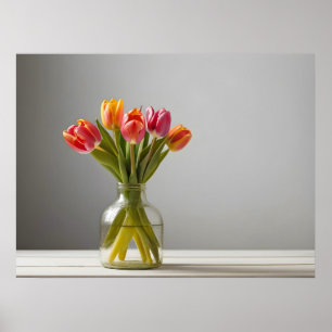 Poster Tulipes de printemps pour la Saint Valentin