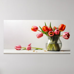 Poster Tulipes de printemps pour la Saint Valentin