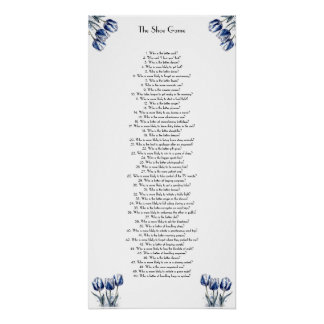 Poster Tulipes en bleu de Delft personnalisables