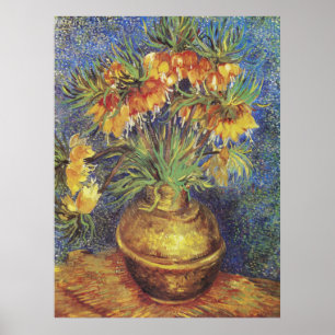 Poster Tulipes impériales de Van Gogh dans un vase de cui