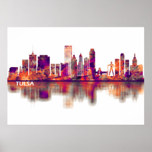 Poster Tulsa Oklahoma Skyline