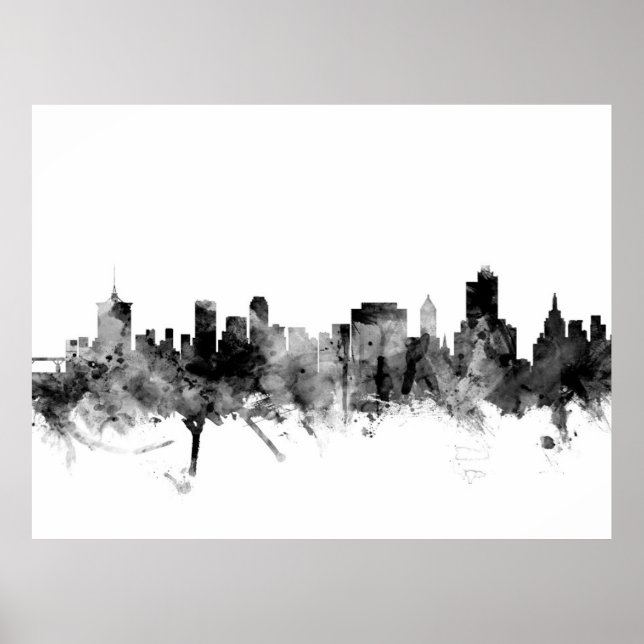 Poster Tulsa Oklahoma Skyline (Devant)