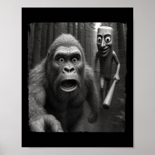 Poster Tung Tung Tung Sahur Italien Brainrot meme Bigfoot