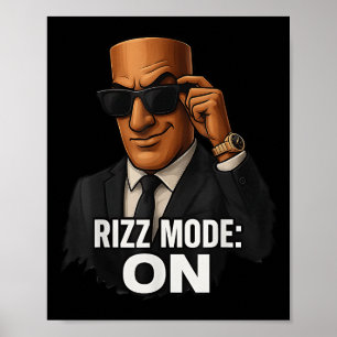 Poster Tung Tung Tung Sahur Rizz Mode Sur Italien Brainro