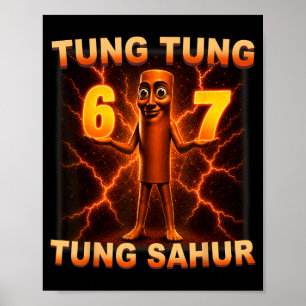 Poster Tung Tung Tung Sahur Six Seven 67 Mème Pour Enfant