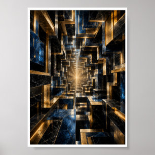 Poster Tunnel de cube infini