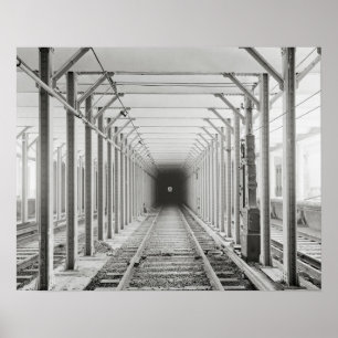 Poster Tunnel de métro, 1904. Photo ancienne