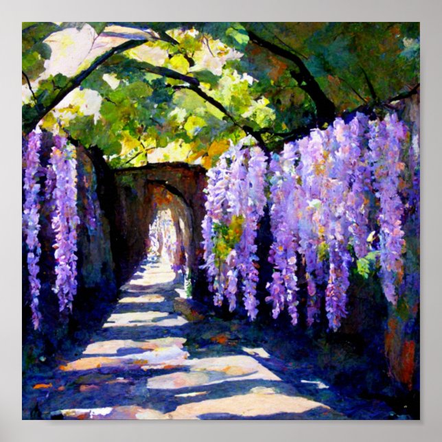 Poster tunnel de Wisteria (Devant)