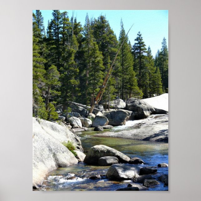 Poster Tuolumne River à Tuolumne Meadows, Yosemite, CA (Devant)