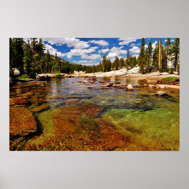 Poster Tuolumne River, Tuolumne Meadows, Yosemite. (Devant)