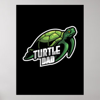 Poster Turlte Lover | Papa de la tortue