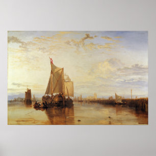 Poster Turner - Bateau de Rotterdam encalminé