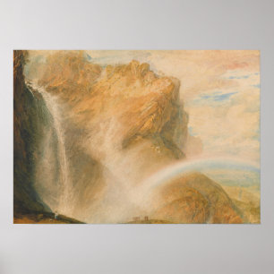 Poster Turner - Chute supérieure du Reichenbach arc-en-ci