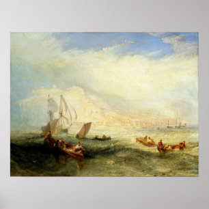 Poster Turner - Pêche à la ligne au large de Hastings