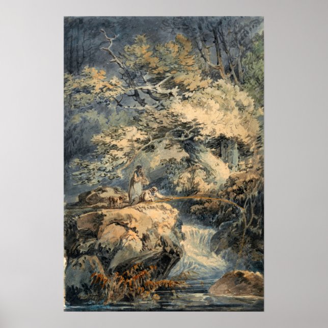 Poster Turner - Pêcheur à la ligne (Devant)