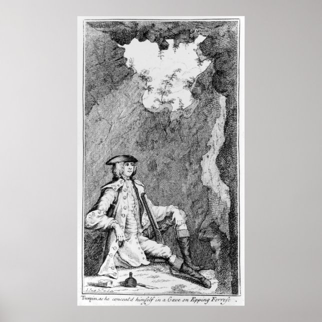 Poster Turpin comme il s'est caché dans une grotte (Devant)