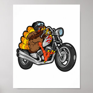 Poster Turquie équitation moto Thanksgiving Day Cool Fal