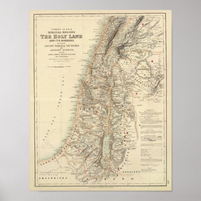 Poster Turquie et Asie Régions bibliques (Devant)