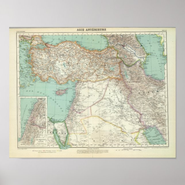 Poster Turquie, Irak, Asie (Devant)