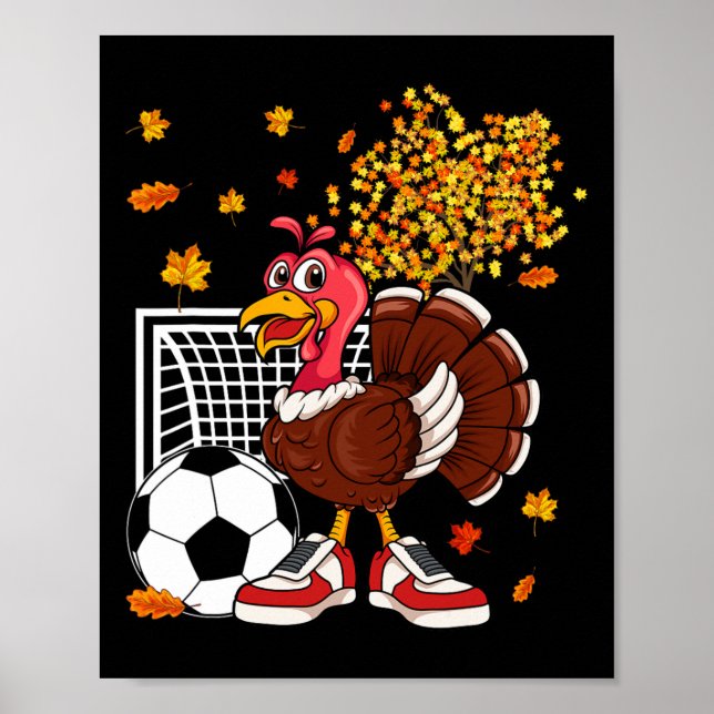 Poster Turquie Jouer Football Joueur Thanksgiving entraîn (Devant)