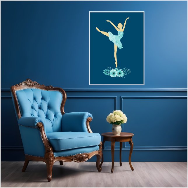 Poster Turquoise Ballerina (Créateur téléchargé)