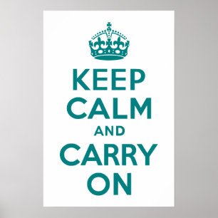 Poster Turquoise Calme et marche
