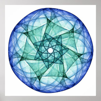 Poster Turquoise et Sapphire