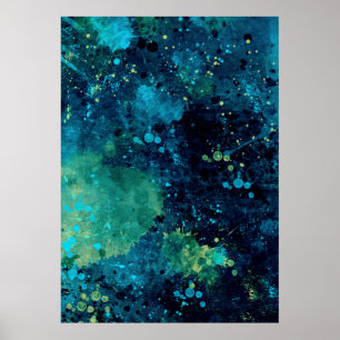 Poster Turquoise et Yellow