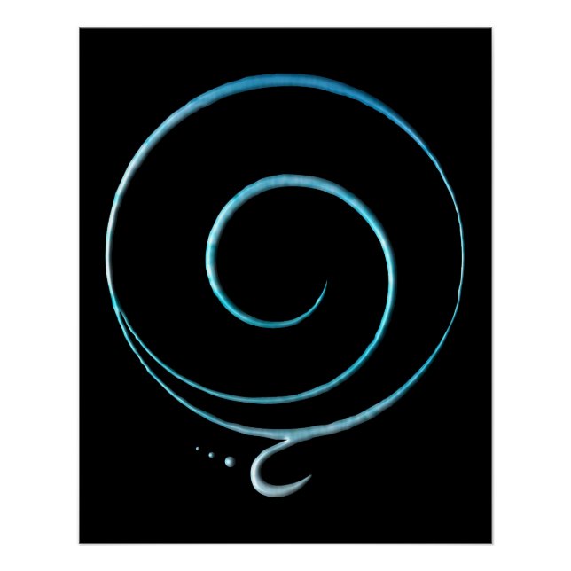 Poster Turquoise Gratitude  (Devant)