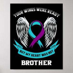 Poster Turquoise Purple Suicide Sensibilisation Frère Vos