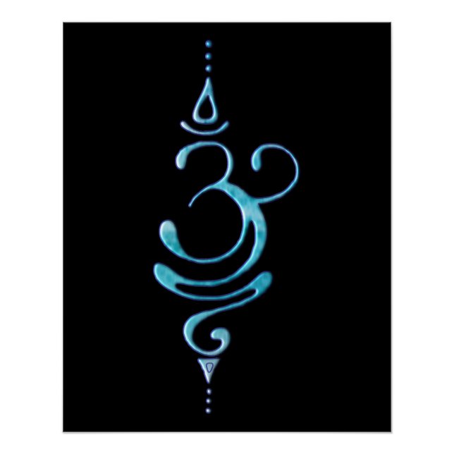 Poster Turquoise Respirer  (Devant)