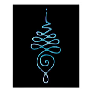 Poster Turquoise Unalome