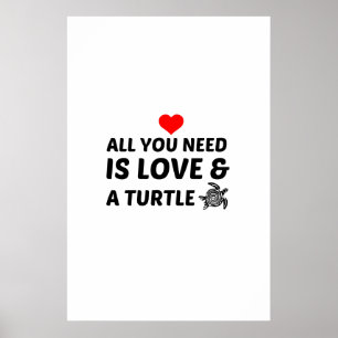 POSTER TURTLE ET AMOUR