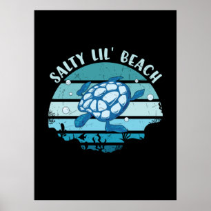Poster Turtle Lover Jusqu'à la plage