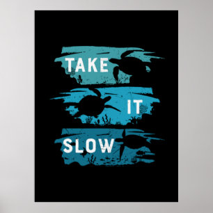 Poster Turtle Lover Prendre Le Lent