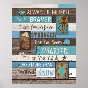 Poster Turtle Rappelez-Vous Toujours Que Vous Êtes Braver