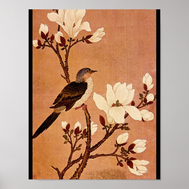 Poster Turtledove sur Flower Branch_L'Orient (Devant)
