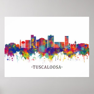 Poster Tuscaloosa Alabama Skyline