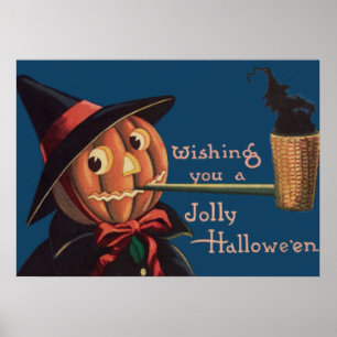 Poster Tuyau Citrouille Jack O'Lantern