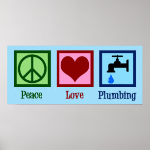 Poster Tuyauterie d'amour de paix