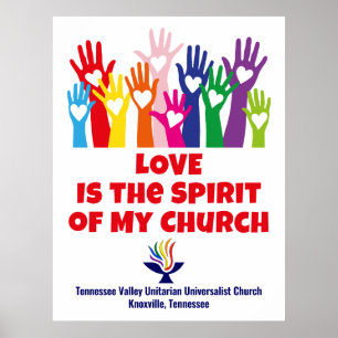 Poster TVUC Coeurs/Mains L'AMOUR est l'Esprit