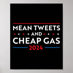 Poster Tweets Et Gaz Bon Marché Drôle 2024 Hommes Pro Tru