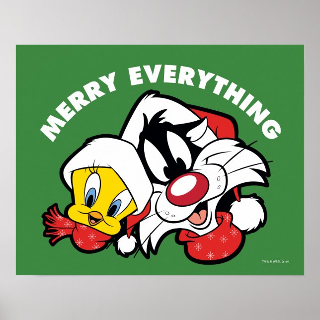 Poster TWEETY™ & SYLVESTER™ "Joyeux tout" (Devant)