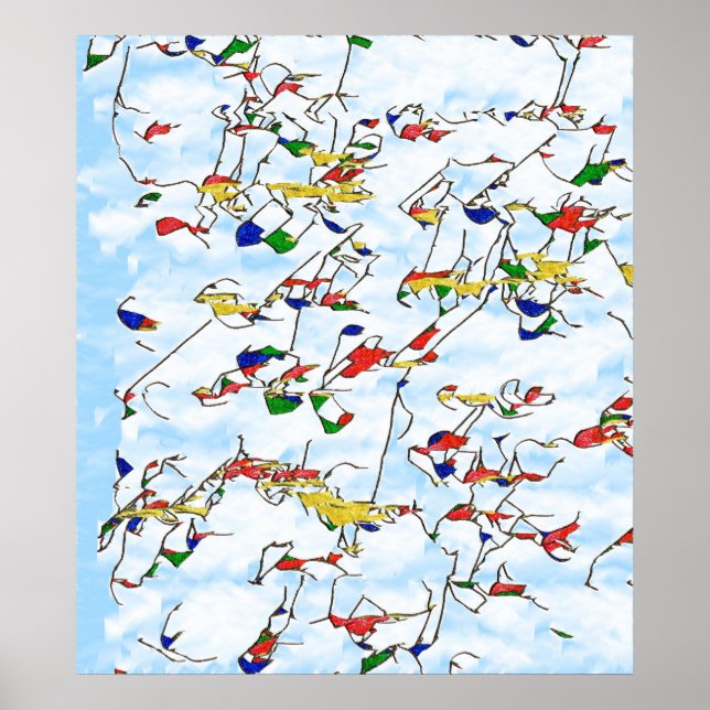 Poster Twigs en cascade (Devant)